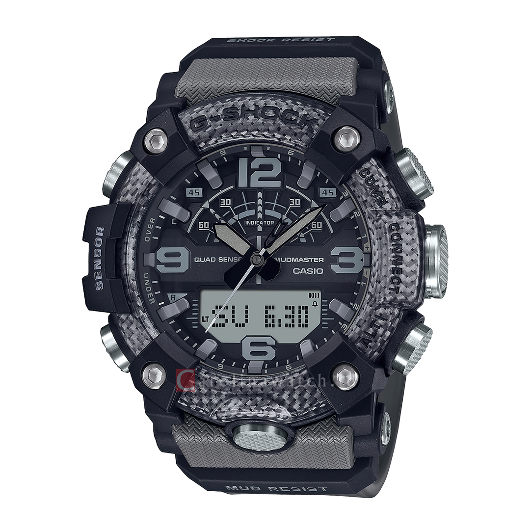 Jam Tangan Casio G-Shock Mudmaster GG-B100-8A Men G-Land Carbon Core Guard Grey Resin Band