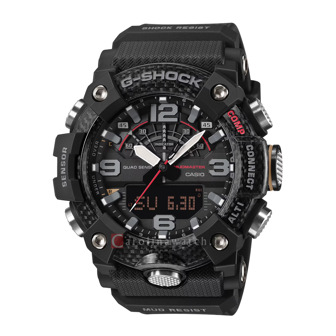 Jam Tangan CASIO G SHOCK Mudmaster GG-B100X-1A Master Of G-Land Men Digital Analog Dial Black Resin Band