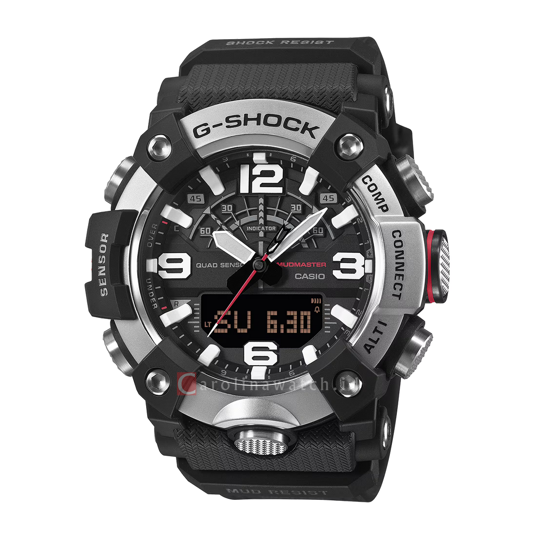Jam Tangan CASIO G SHOCK Mudmaster GG-B100XM-1A Master Of G-Land Men Digital Analog Dial Black Resin Band