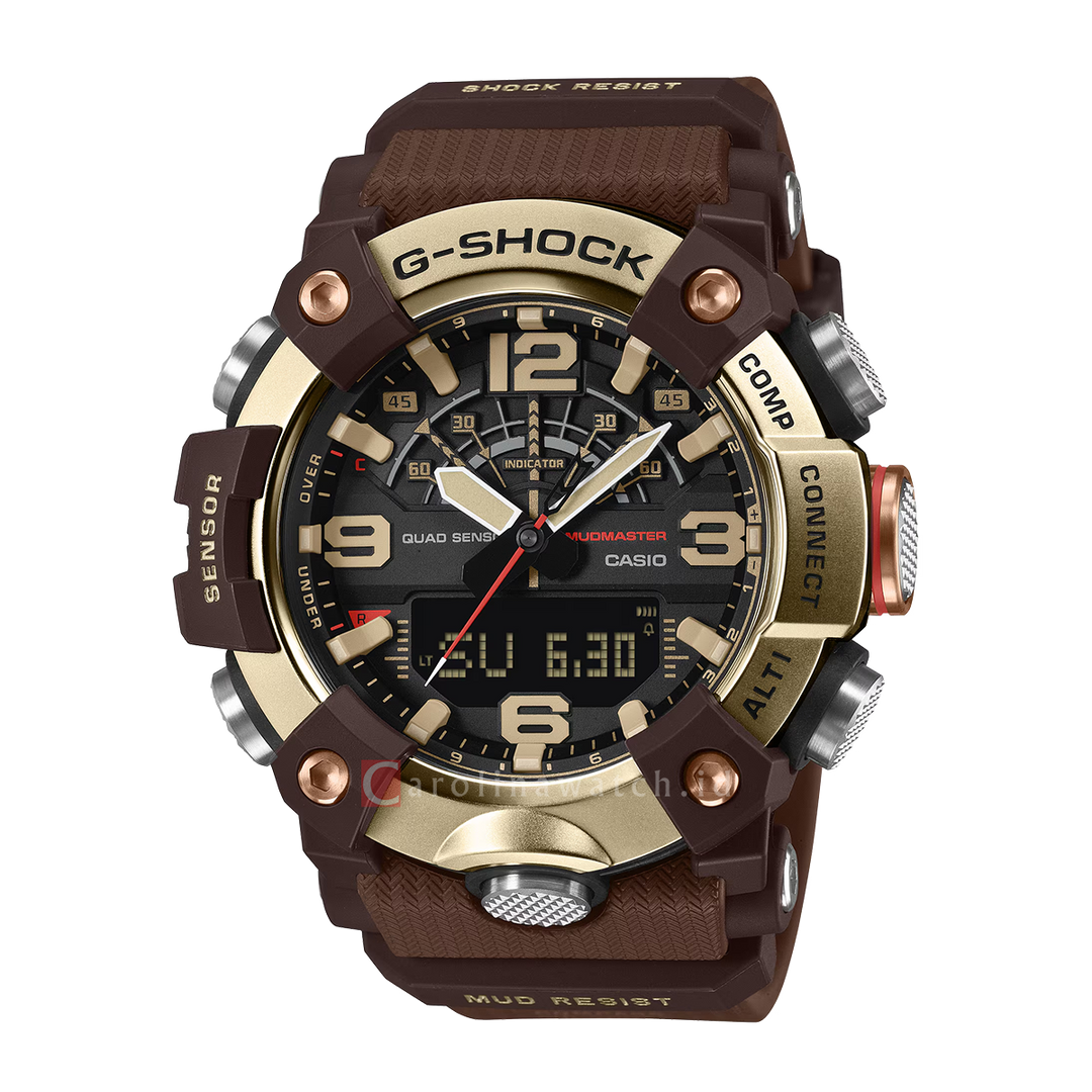 Jam Tangan CASIO G SHOCK Mudmaster GG-B100XMH-5A Master Of G-Land Men Digital Analog Dial Brown Resin Band