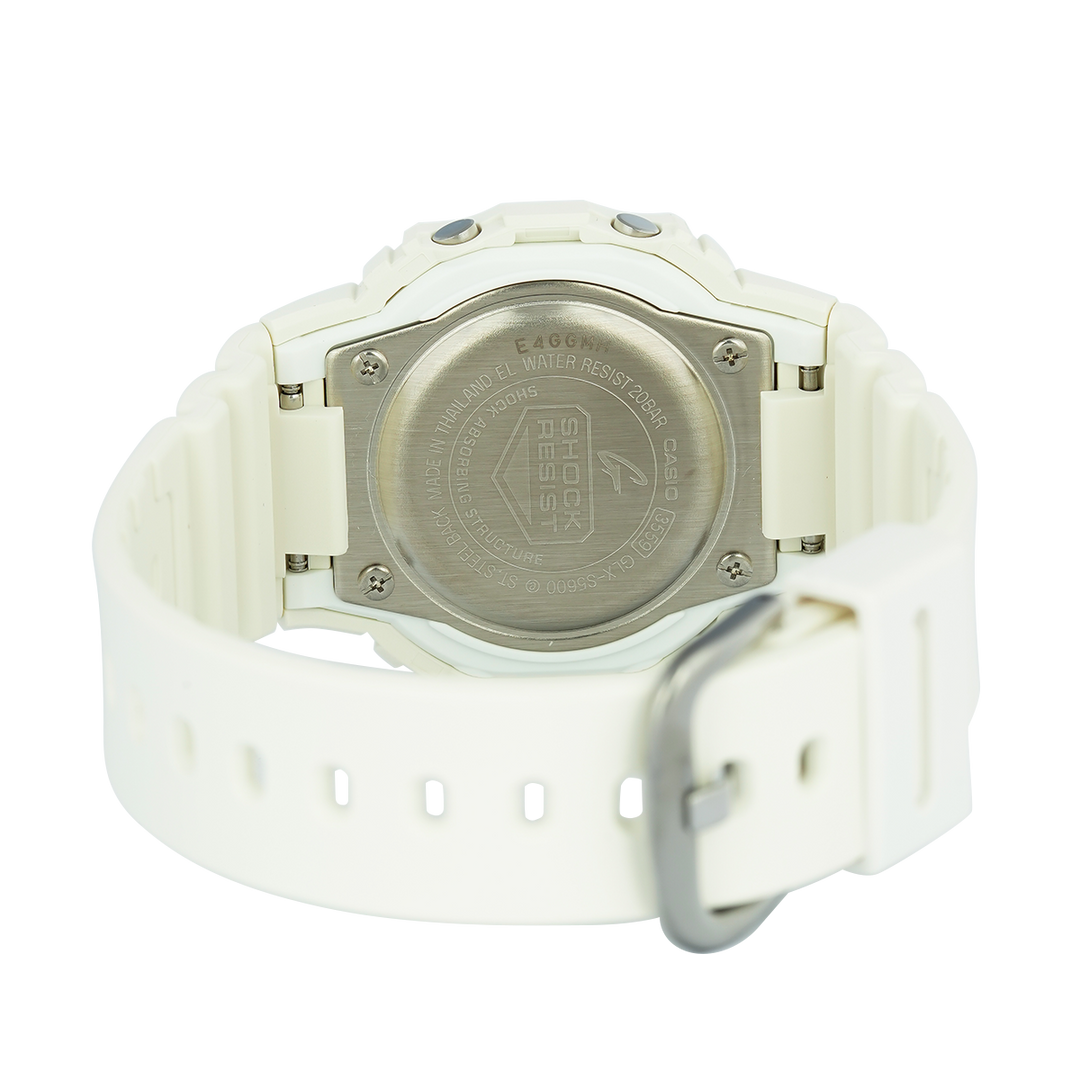 Jam Tangan Casio G-Shock G-Lide GLX-S5600-7B Women Digital Dial White Resin Band