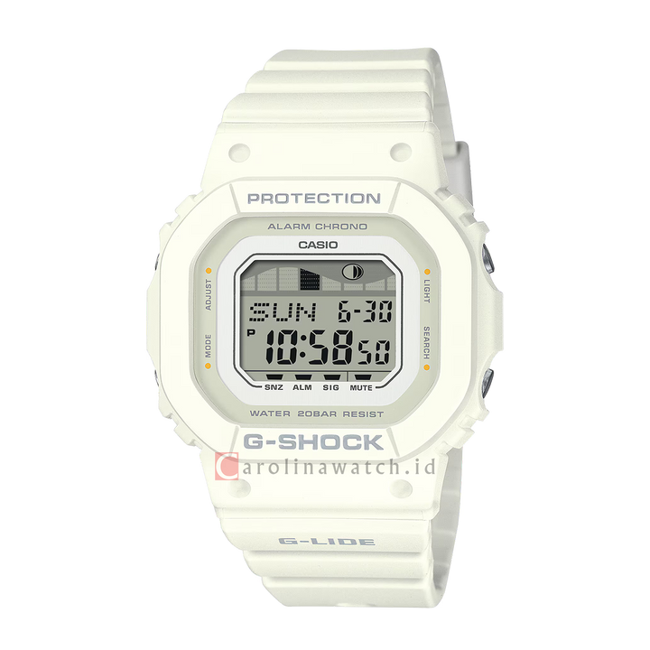 Jam Tangan Casio G-Shock G-Lide GLX-S5600-7B Women Digital Dial White Resin Band