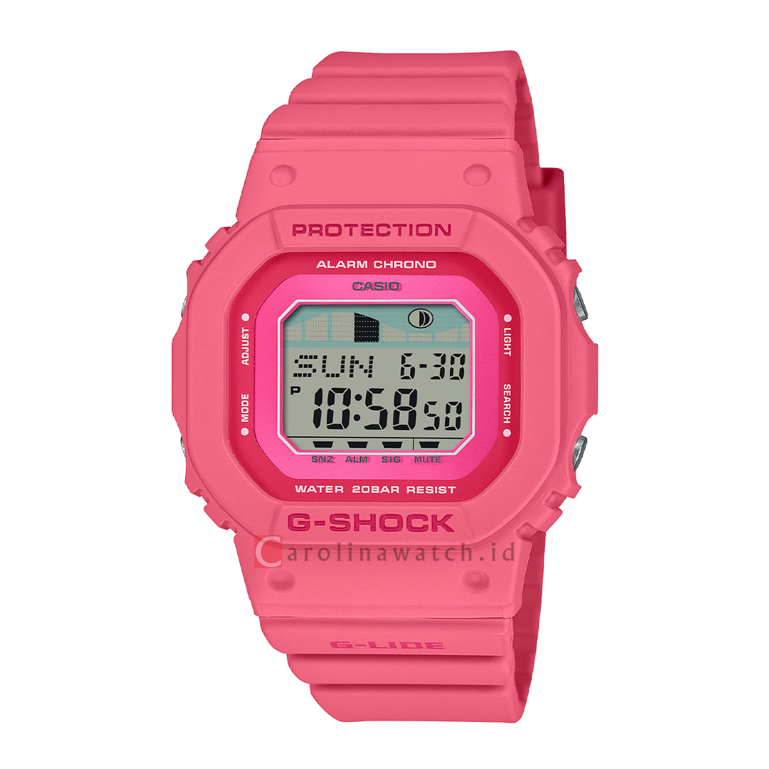 Jam Tangan Casio G-Shock G-Lide GLX-S5610-4D Women Digital Dial Pink Resin Band