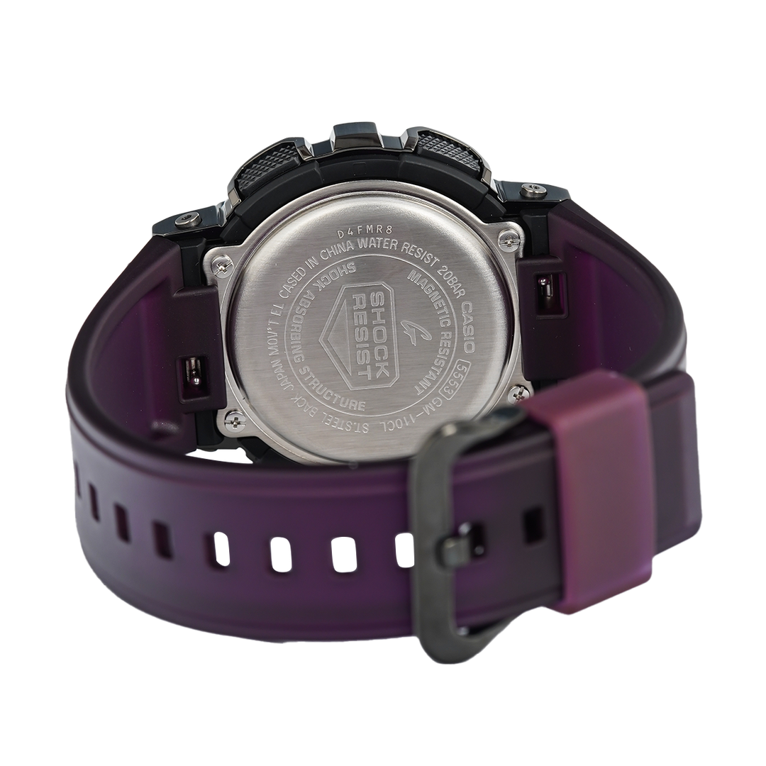 Jam Tangan Casio G-Shock GM-110CL-6A Men Classy Off-Road Series Purple Digital Analog Dial Purple Resin Band