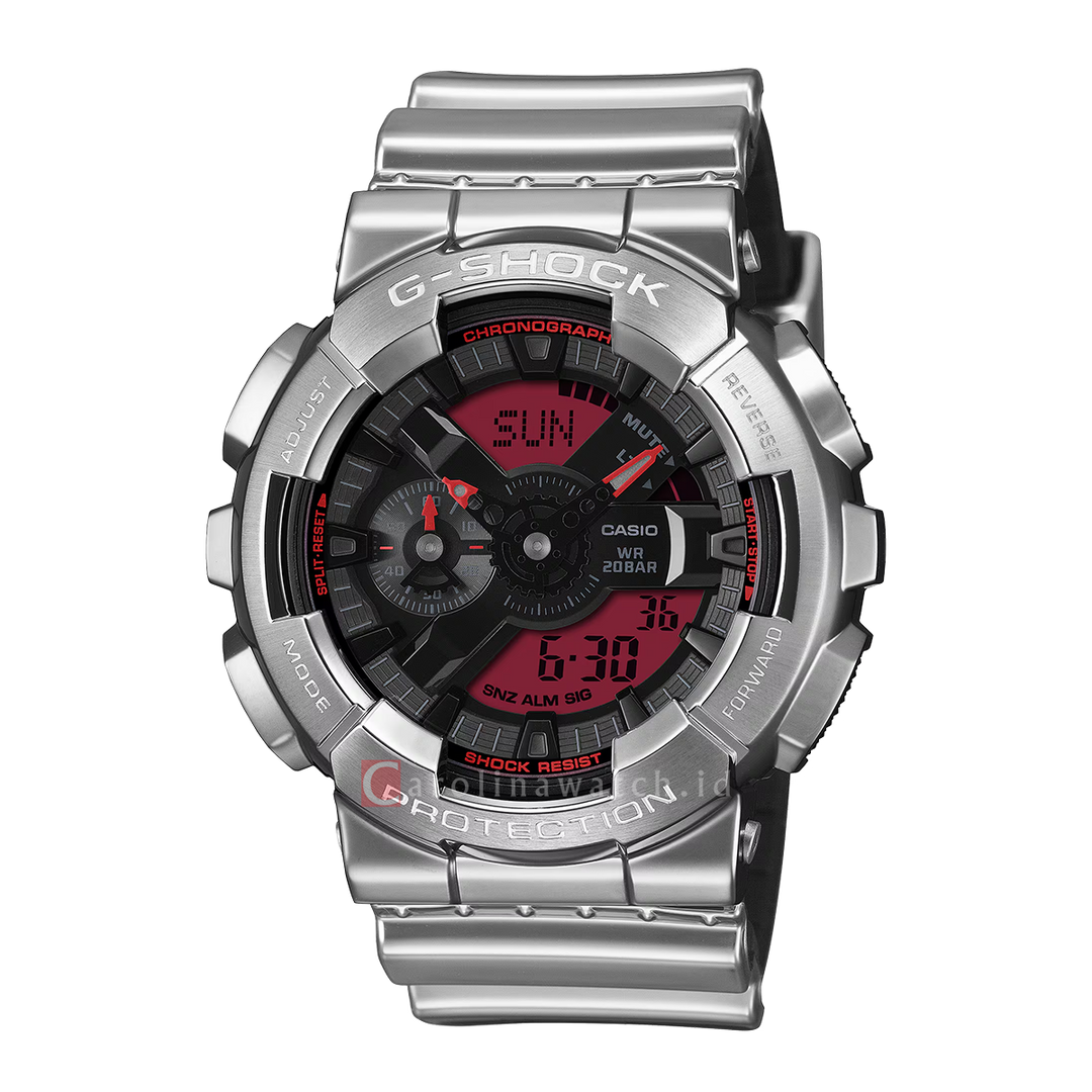 Jam Tangan CASIO G-SHOCK FINE METALLIC SERIES GM-110YRA-8A Men Digital Analog Dial Tough Silicone Band
