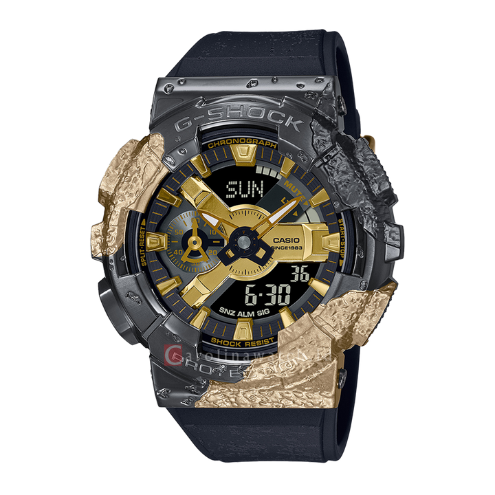 Jam Tangan G SHOCK X Calcite GM-114GEM-1A9 40th Anniversary Adventurers Stone Men Digital Analog Dial Black Resin LIMITED EDITION