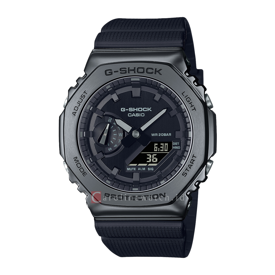 Jam Tangan CASIO G SHOCK GM-2100BB-1A Men Black Digital Analog Black Resin Band