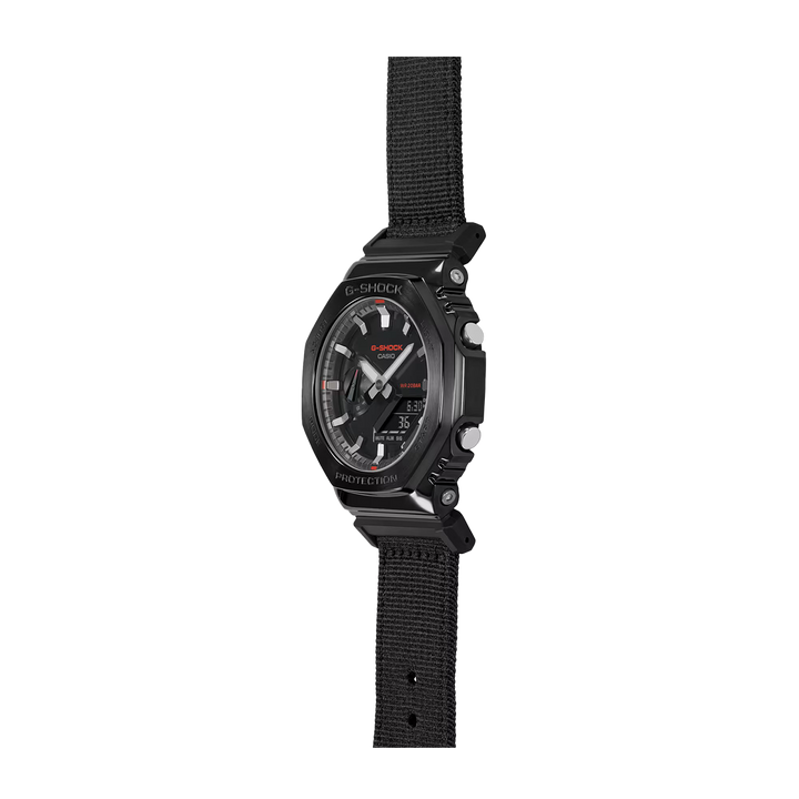 Jam Tangan CASIO G SHOCK GM-2100CB-1A Men CasiOak Metal Covered Black Digital Analog Dial Black Cloth Band