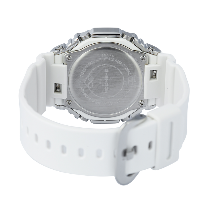 Jam Tangan Casio G-Shock GM-2100WS-7A Seasonal Collection Men Grey Digital Analog Dial White Resin Band