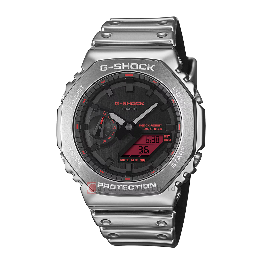 Jam Tangan CASIO G-SHOCK FINE METALLIC SERIES GM-2100YRA-8A Men Digital Analog Dial Tough Silicone Band