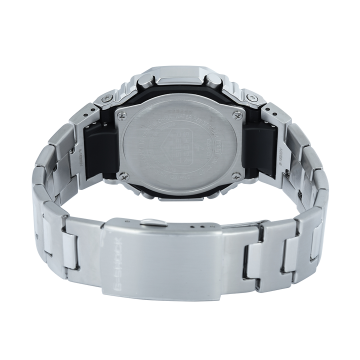 Jam Tangan Casio G SHOCK GM-2110D-7A Men Silver Digital Analog Dial Stainless Steel band