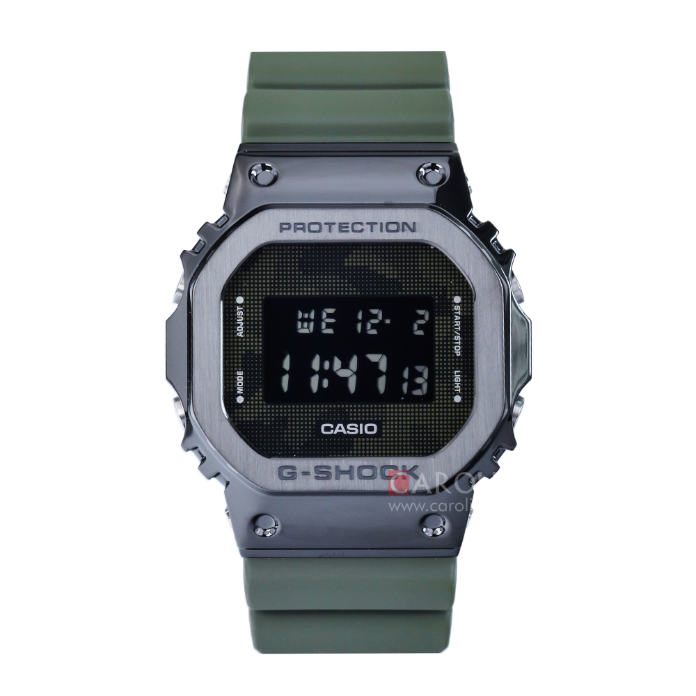 Jam Tangan CASIO G SHOCK GM-5600B-3D Men Digital Dial Green Resin Band