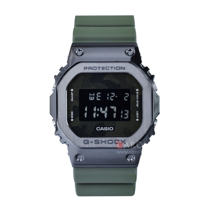 Jam Tangan CASIO G SHOCK GM-5600B-3D Men Digital Dial Green Resin Band