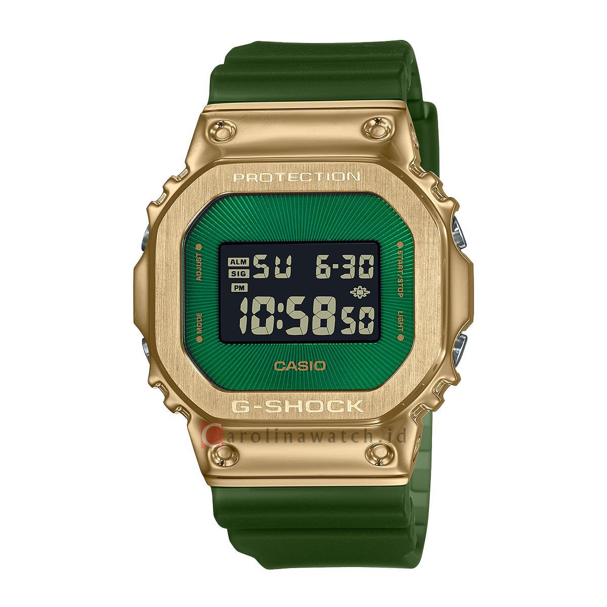 Jam Tangan Casio G-Shock GM-5600CL-3D Men Classy Off-Road Series Digital Dial Transparent Green Resin Band