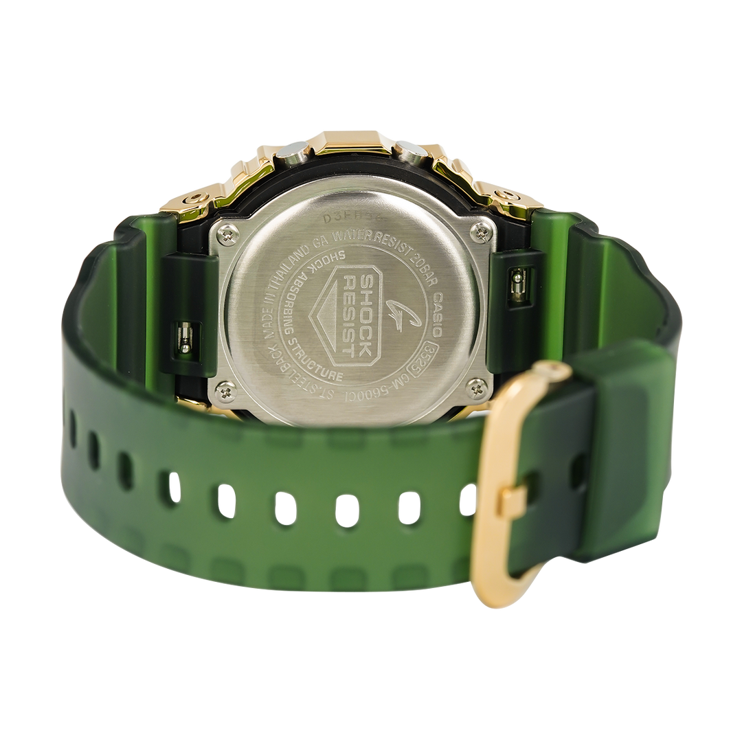 Jam Tangan Casio G-Shock GM-5600CL-3D Men Classy Off-Road Series Digital Dial Transparent Green Resin Band