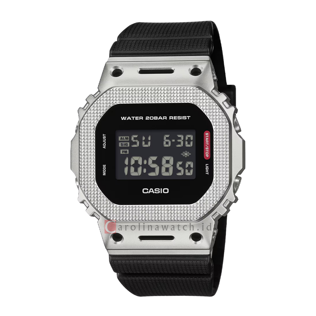 Jam Tangan CASIO G-SHOCK GM-5600M-1D G-Steel Men Digital Dial Black Resin Band