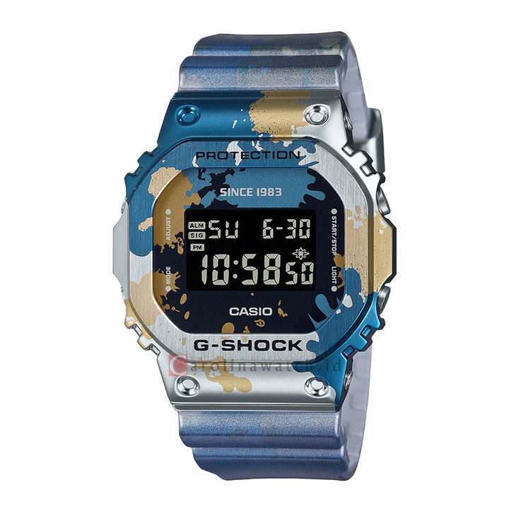 Jam Tangan CASIO G SHOCK GM-5600SS-1D Men Street Spirit Digital Dial Multicolor Resin Band