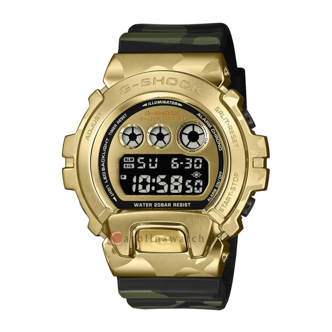 Jam Tangan Casio G-Shock THICK CAMOUFLAGE SERIES GM-6900CMG-3D Men Digital Dial Black Resin Band