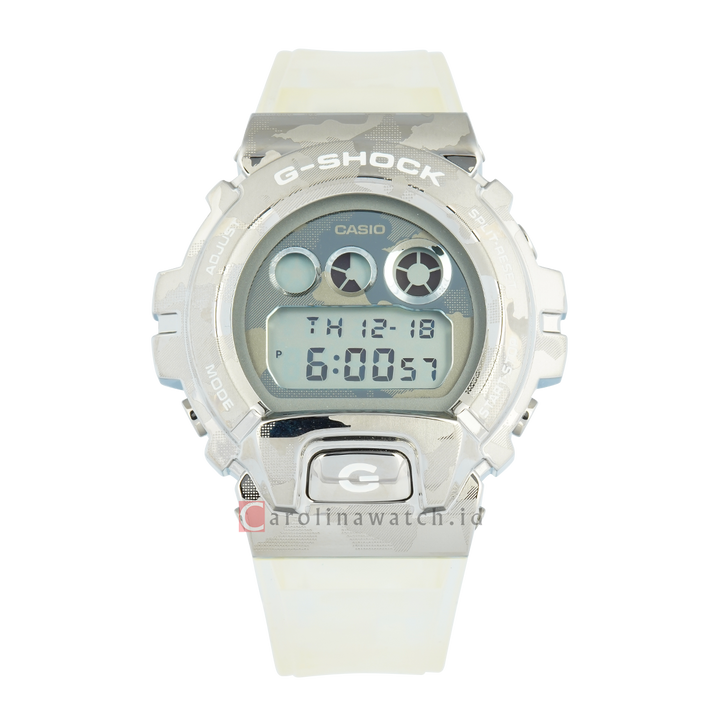 Jam Tangan Casio G-Shock GM-6900SCM-1D Men Digital Dial Transparent White Resin Band