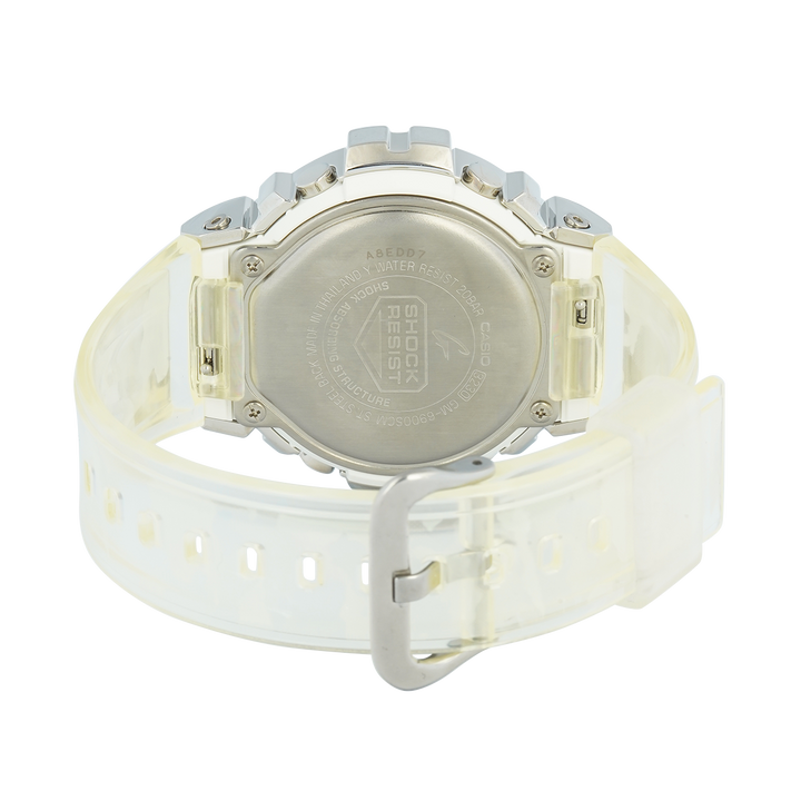 Jam Tangan Casio G-Shock GM-6900SCM-1D Men Digital Dial Transparent White Resin Band