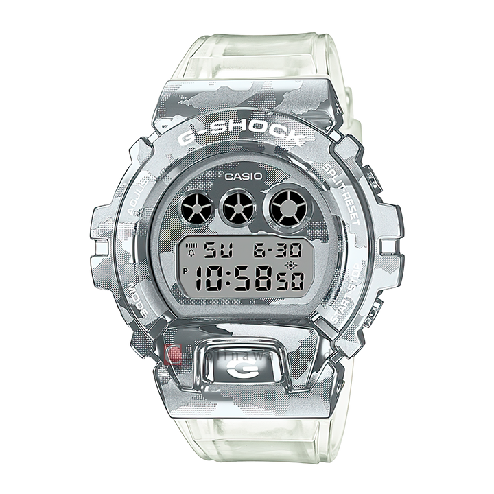 Jam Tangan Casio G-Shock GM-6900SCM-1D Men Digital Dial Transparent White Resin Band