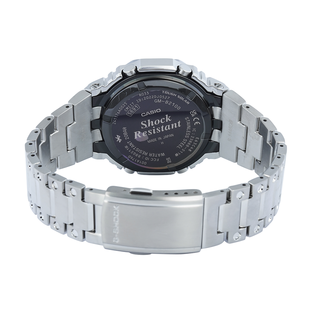 Jam Tangan CASIO G SHOCK GM-B2100AD-5A Men CasiOak Solar Full Metal Analog Digital Dial Stainless Steel Band