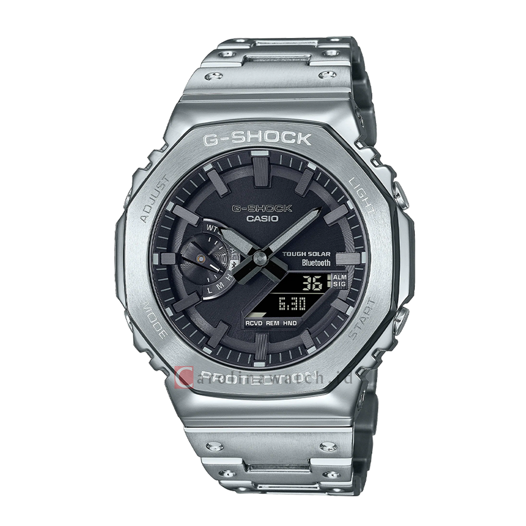 Jam Tangan CASIO G SHOCK GM-B2100D-1A Black Digital Analog Dial Stainless Steel Band