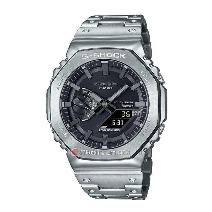 Jam Tangan CASIO G SHOCK GM-B2100D-1A Black Digital Analog Dial Stainless Steel Band