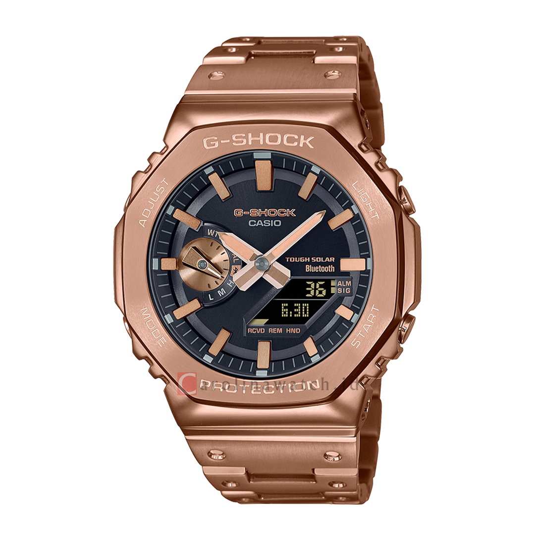 Jam Tangan CASIO G SHOCK GM-B2100GD-5A Men Black Digital Analog Bronze Stainless Steel Band