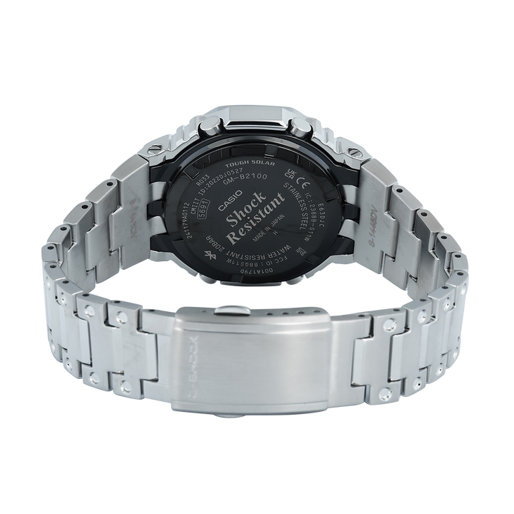 Jam Tangan CASIO G SHOCK GM-B2100SD-1A Men CasiOak Solar Full Metal Black Analog Digital Dial Stainless Steel Band