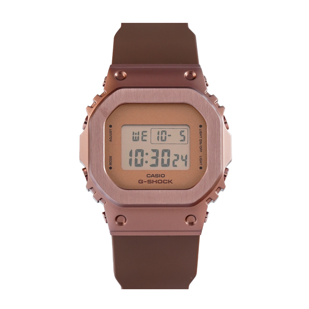 Jam Tangan Casio G-Shock GM-S5600BR-5D Women Bronze Glow Digital Dial Bronze Resin Band