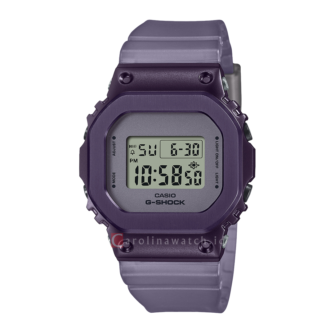 Jam Tangan CASIO G SHOCK GM-S5600MF-6D Men Midnight Fog Digital Dial Purple Transparent Resin Band