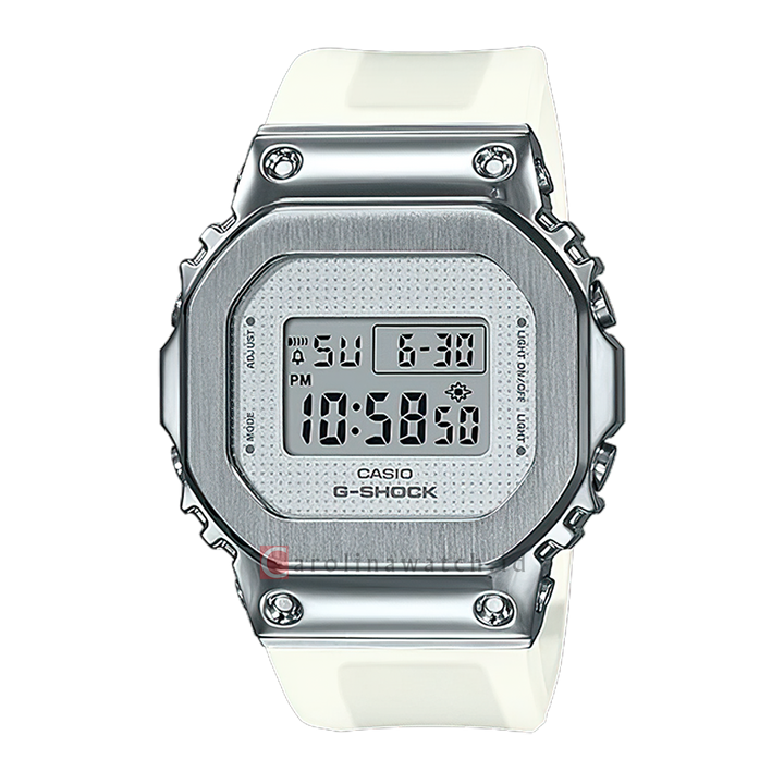 Jam Tangan Casio G-Shock GM-S5600SK-7D Women Digital Dial White Resin Band