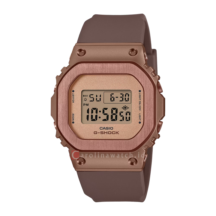 Jam Tangan Casio G-Shock GM-S5600UBR-5D Women Bronze Glow Digital Dial Bronze Resin Band