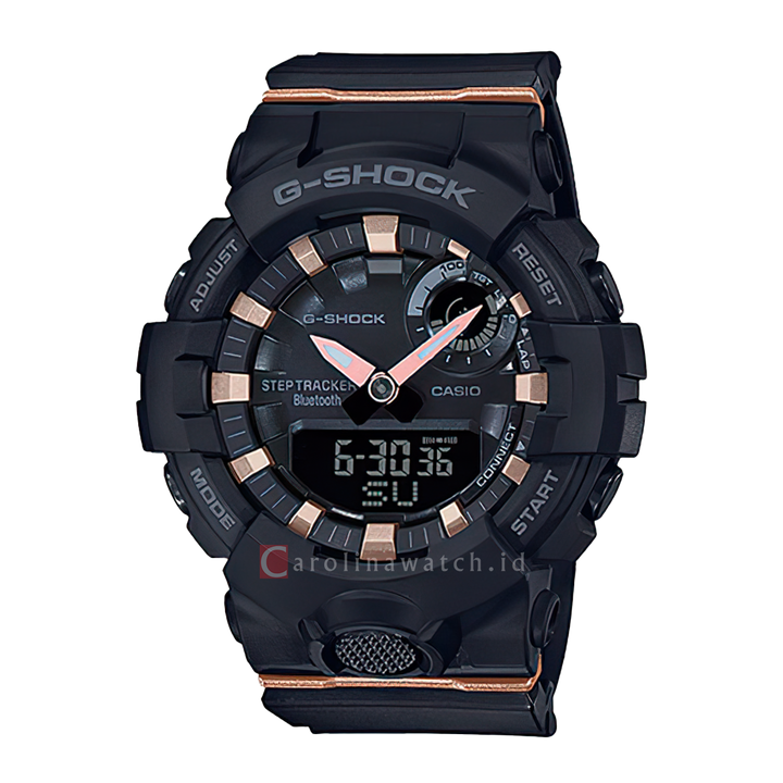 Jam Tangan Casio G-Shock GMA-B800-1A G-Squad Men Black Digital Analog Dial Black Resin Band