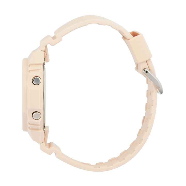 Jam Tangan Casio G-Shock Power Pink Series GMA-P2100M-4A Women CasiOak Beige Digital Analog Dial Beige Resin Band