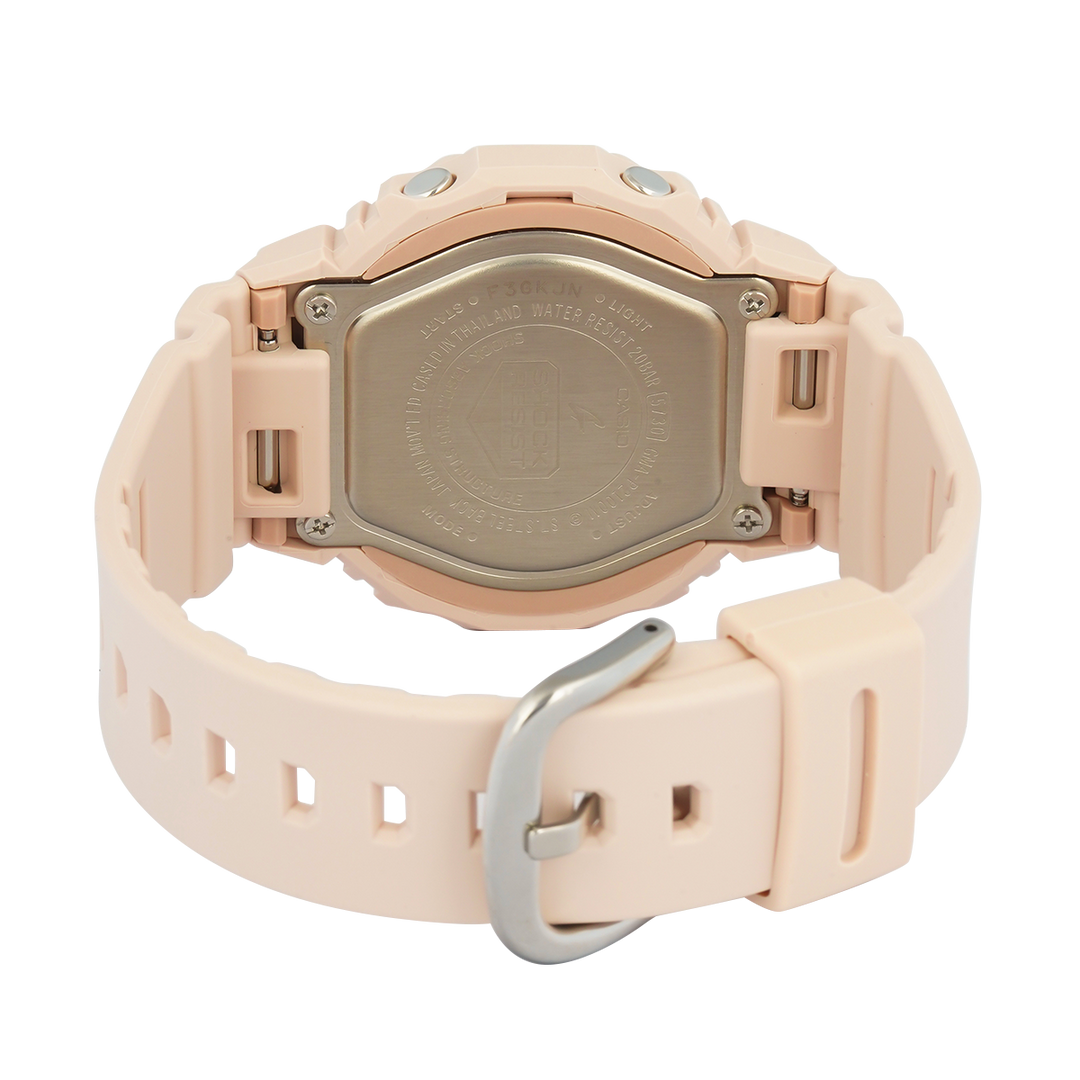 Jam Tangan Casio G-Shock Power Pink Series GMA-P2100M-4A Women CasiOak Beige Digital Analog Dial Beige Resin Band