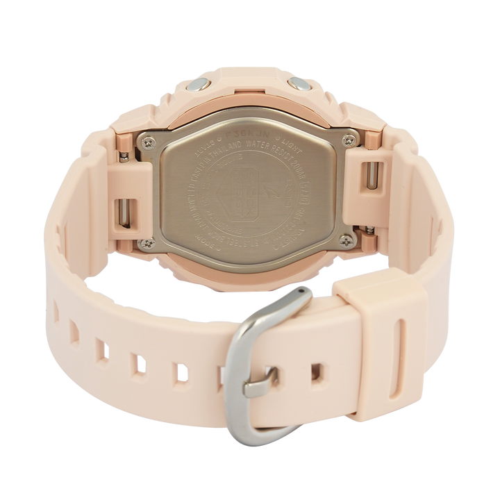 Jam Tangan Casio G-Shock Power Pink Series GMA-P2100M-4A Women CasiOak Beige Digital Analog Dial Beige Resin Band