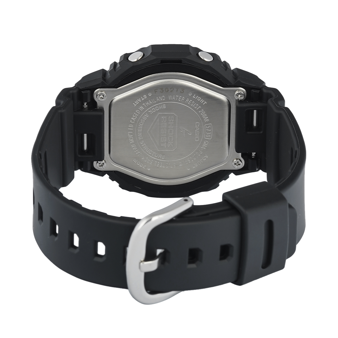 Jam Tangan Casio G-Shock GMA-P2100SA-1A1 Women CasiOak Black Digital Analog Dial Black Resin Band