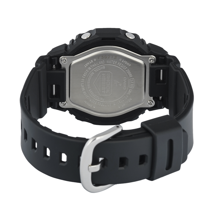 Jam Tangan Casio G-Shock GMA-P2100SA-1A1 Women CasiOak Black Digital Analog Dial Black Resin Band