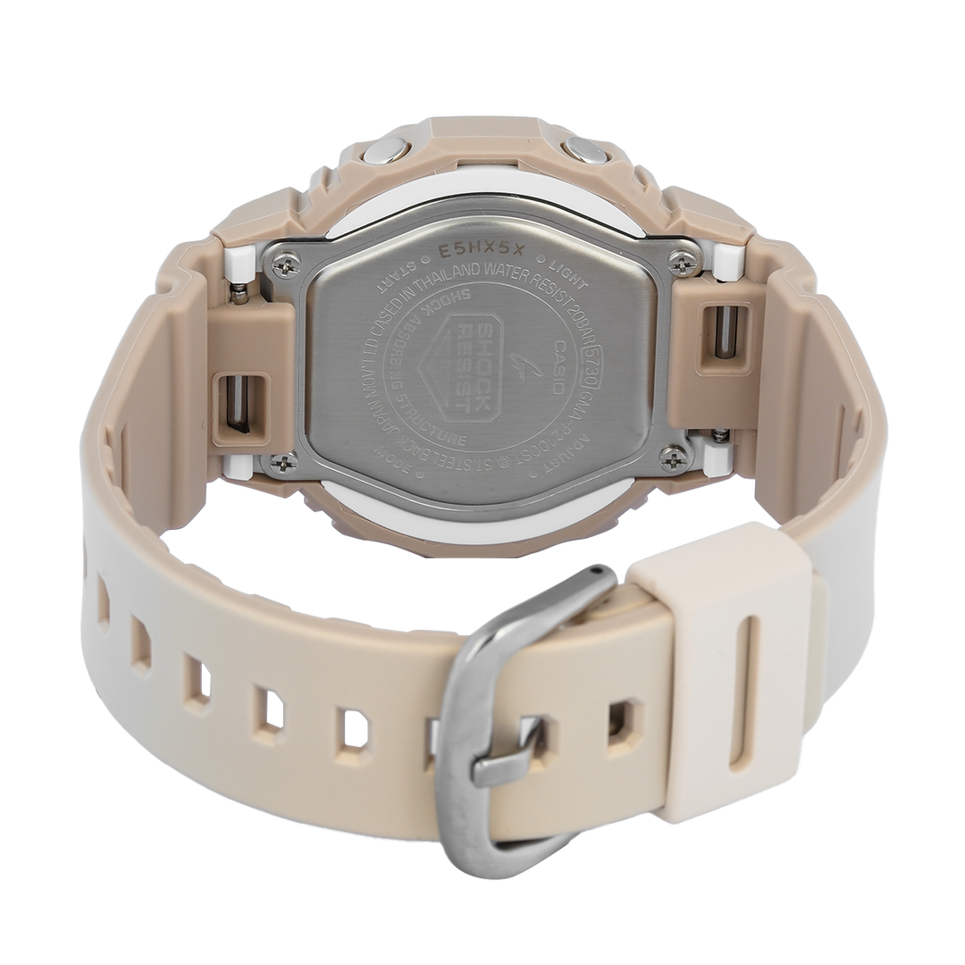 Jam Tangan Casio G-Shock GMA-P2100ST-9A Women Pearlescent Polarized Digital Analog Beige Resin Band