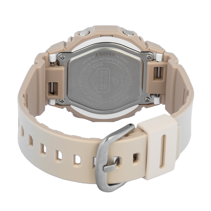 Jam Tangan Casio G-Shock GMA-P2100ST-9A Women Pearlescent Polarized Digital Analog Beige Resin Band