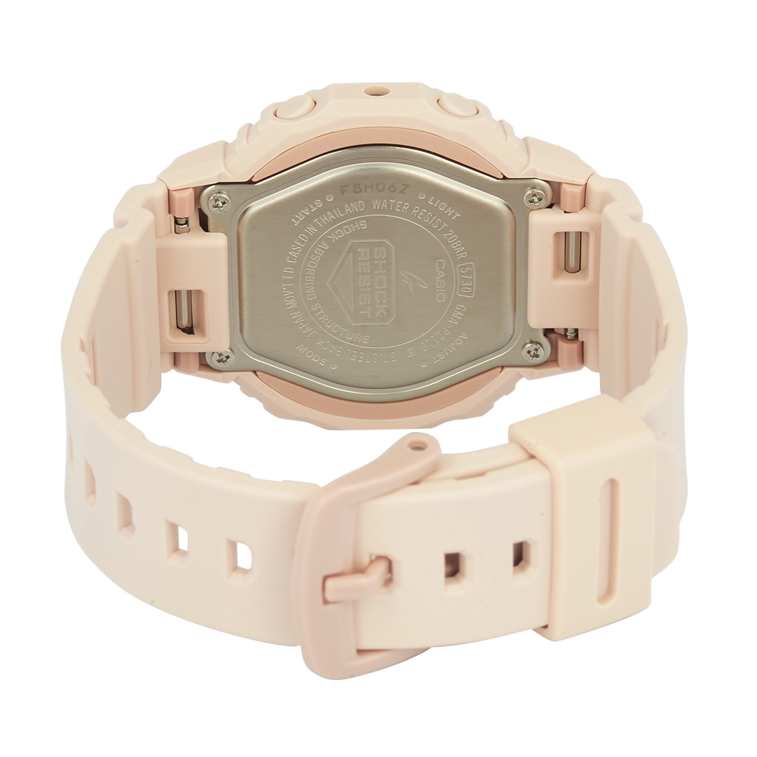 Jam Tangan Casio G-Shock GMA-P2110-4A Women Beige Digital Analog Dial Beige Resin Band