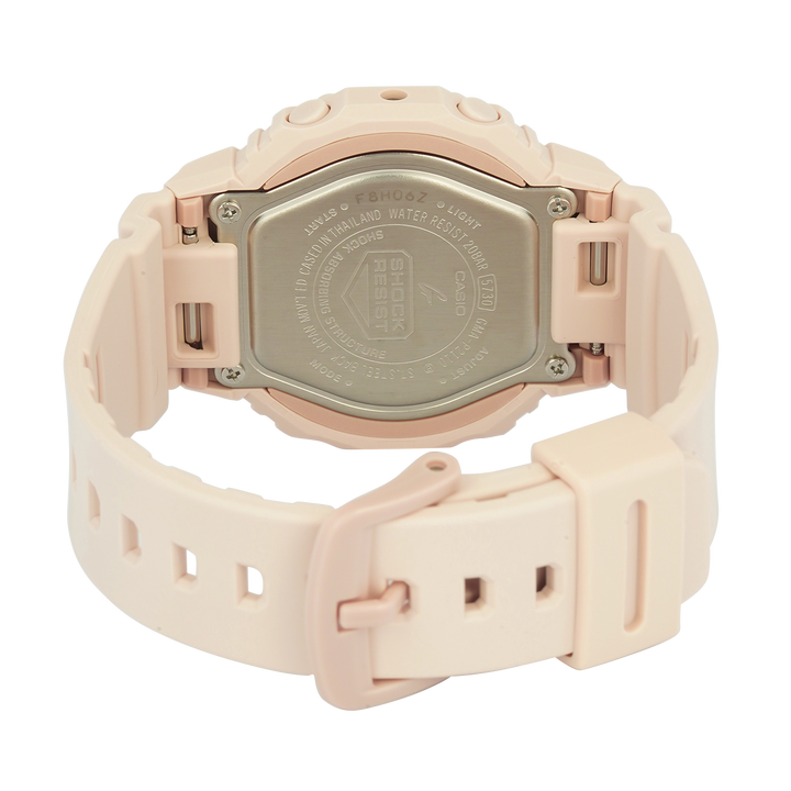 Jam Tangan Casio G-Shock GMA-P2110-4A Women Beige Digital Analog Dial Beige Resin Band