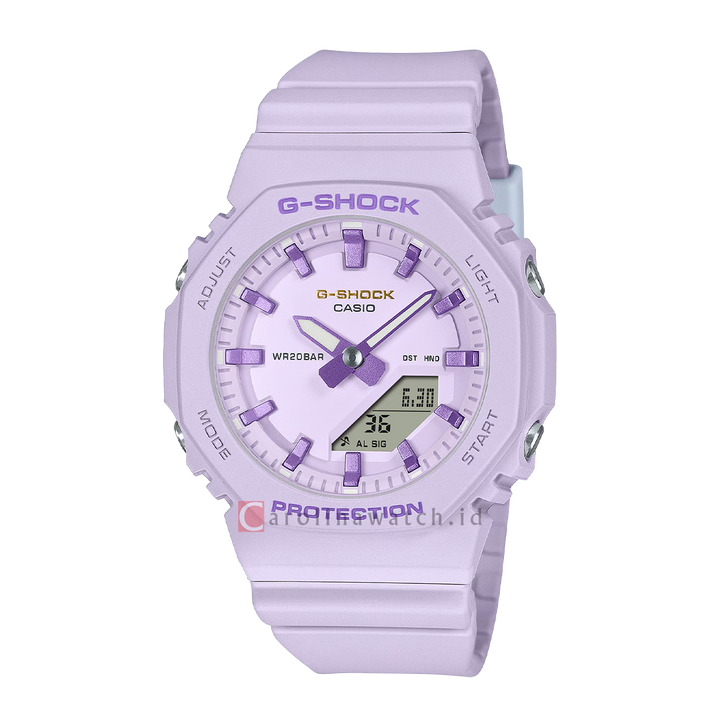 Jam Tangan Casio G-Shock International Women's Day GMA-P2125W-6A Women CasiOak Purple Digital Analog Dial Purple Resin Band