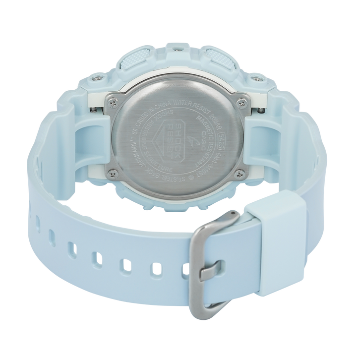 Jam Tangan Casio G-Shock GMA-S110ST-2A Silk Texture Series Women Blue Dial Blue Resin Band