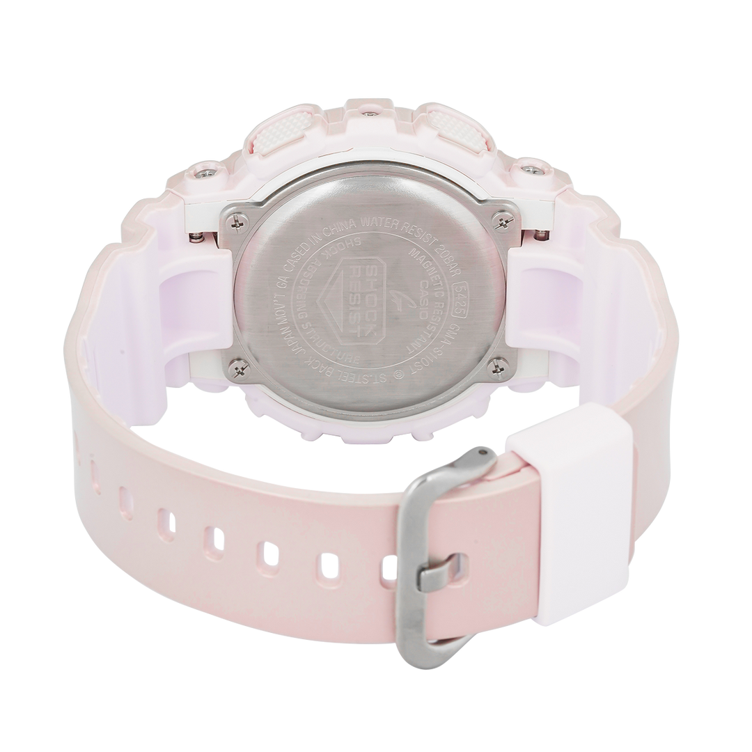 Jam Tangan Casio G-Shock GMA-S110ST-4A Silk Texture Series Women Pink Dial Pink Resin Band