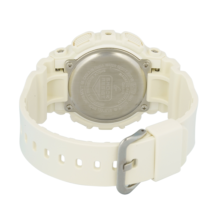 Jam Tangan Casio G-Shock GMA-S110ST-7A Silk Texture Series Women White Dial White Resin Band