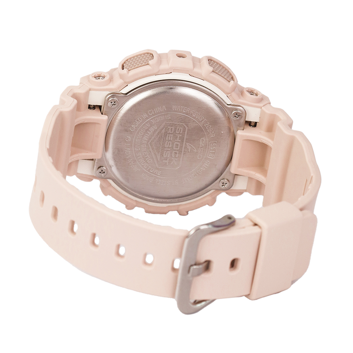 Jam Tangan CASIO G SHOCK GMA-S120MF-4A Women Rose Gold Digital Analog Dial Soft Pink Resin Band