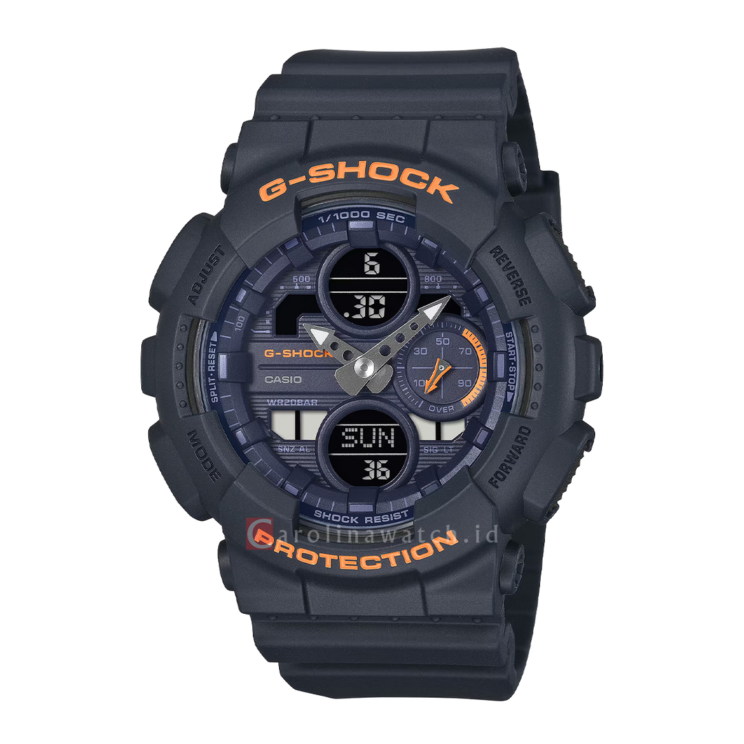 Jam Tangan CASIO G SHOCK GMA-S140-2A2 Women Digital Analog Dial Black Resin Band